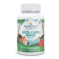 Thumbnail for Nordic Naturals Kids Calm Gummies - Strawberry Watermelon - 60 Gummies - Magnesium L-Theanine Supplement - Calming for Kids - Relaxation Support - Up to 60 Servings
