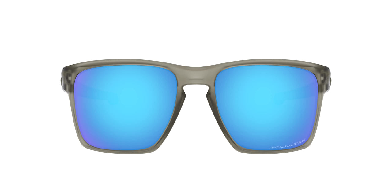 Oakley Men's Sliver Xl 0OO9341 Polarized Iridium Rectangular Sunglasses, MATTE GREY INK, 57 mm