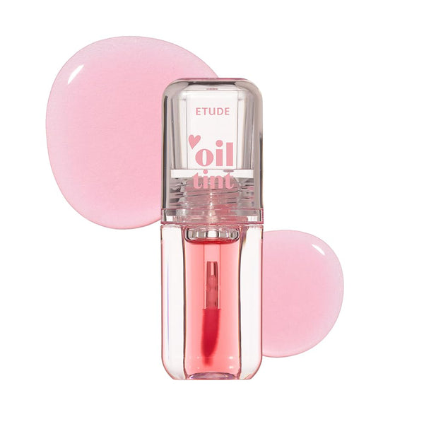ETUDE Dear Darling Oil Tint #5 Red Oil 4g | High Moisturizing and Strong Hydrating Lip Oil/Lip Gloss | Smooth and Moist Lips | Non-Sticky Lip Oil Tint For Dry Lips | K-beauty
