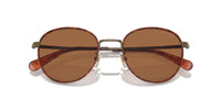 Thumbnail for COACH HC7163 Sunglasses, Antique Gold/Amber Tortoise/Amber Solid, 52 mm
