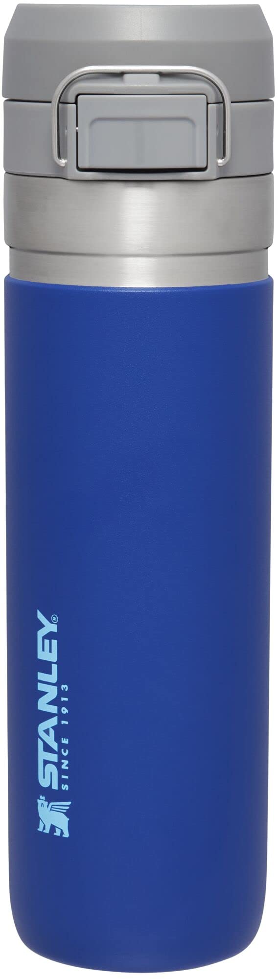 Stanley Quick Flip GO Water Bottle 24 oz | Push Button Lid | Leakproof and Packable for Travel and Sports | Insulated Stainless Steel | BPA-Free | Lapis