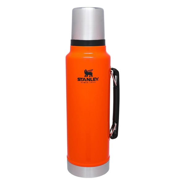 Stanley Classic Legendary Vacuum Bottle 1.5 qt | Wide Mouth with Leakproof Cup Lid | Keep Drinks Hot or Cold | Packable for Travel | Insulated Stainless Steel Thermal Bottle | BPA-Free | Blaze Orange