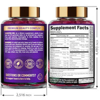 Thumbnail for Biotin Gummies with Collagen - Hair Growth Support Skin, & Nail Strength - for Women & Men - Biotin 10000mcg | Keratin | Hyaluronic Acid | B-Complex | Saw Palmetto - Sugar-Free, Mixed Berry - 60 Gummy