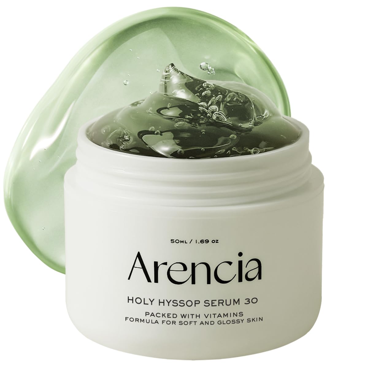 Arencia Glow Hyssop Overnight Face Mask Serum - hydrating & Anti-Aging Serum for younger looking Korean Glass Skin, 30% Vitamin A, C, E, 10% Niacinamide, Peptide