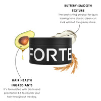 Thumbnail for Forte Series Hair Pomade for Men, Medium Flexible Hold, Low Shine, 3 oz, Water Based for Slicked Back Hairstyles, Thick, Non-Greasy, by Alex Costa