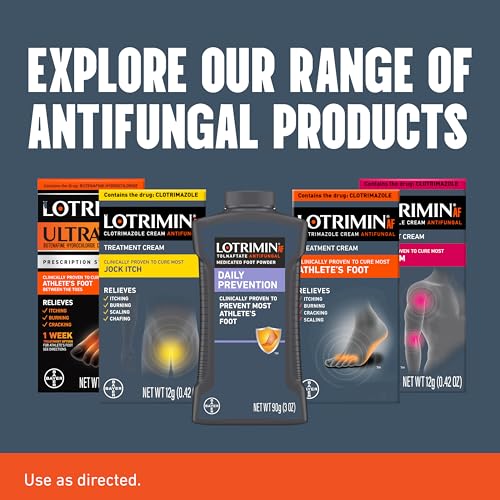 Lotrimin AF Cream for Athlete's Foot, Clotrimazole 1% Antifungal Treatment, Clinically Proven Effective Antifungal Treatment of Most AF, Jock Itch and Ringworm, Cream, 1.1 Ounce (30 Grams) (New Look)