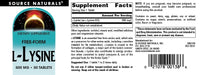 Thumbnail for Source Naturals L-Lysine Free Form -Amino Acid Supplement Supports Energy Formation & Collagen* - 500 mg- 50 Tablets