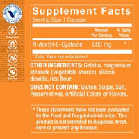 Thumbnail for The Vitamin Shoppe NAC N-Acetyl-L-Cysteine - Promotes Overall Health, Immune & Antioxidant Support - 600 MG (150 Capsules)