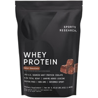 Thumbnail for Sports Research Whey Protein - Sports Nutrition Whey Isolate Protein Powder for Lean Muscle Building & Workout Recovery - 5 lb Bag Bulk Protein Powder 25g per Serving - Dutch Chocolate, 60 Servings