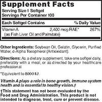 Thumbnail for Nature's Blend Vitamin A 8000 IU - 100 Softgels - Supports Eye Health, Immune Function for Vision Support