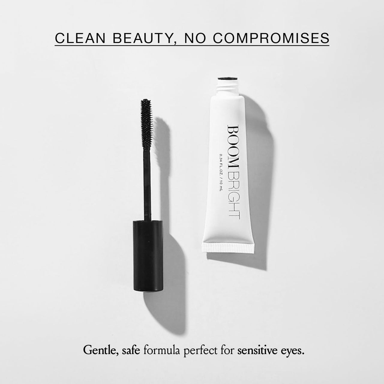 BOOM! Bright Pro Age Mascara - BOOM! by Cindy Joseph Lengthening & Strengthening Hypoallergenic Mascara for Older Mature Women w/Sensitive Eyes (Black)