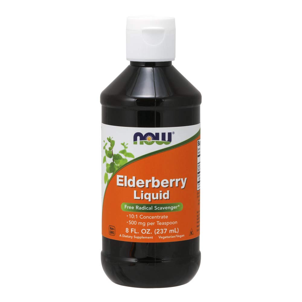 NOW Foods Elderberry Liquid, 8 Oz (Pack of 2)