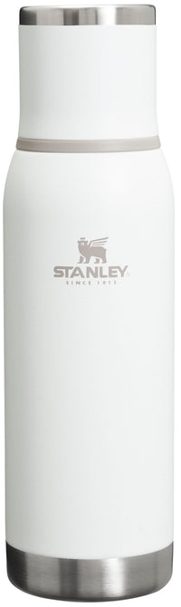 Thumbnail for Stanley Adventure-To-Go Vacuum Bottle 25 oz | Wide Mouth with Leakproof Cup Lid | Keep Drinks Hot or Cold | Packable for Travel | Insulated Stainless Steel Thermos | BPA-Free | Frost White