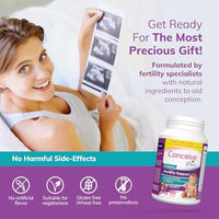 Thumbnail for CONCEIVE PLUS Women's Fertility Support: Conception Fertility Supplement for Her, Aids Hormonal Balance, Folic Acid, B1 B2 B3 B6 B12, Zinc, Biotin, Non-GMO, Vegan Prenatal Vitamin, 30 Days