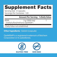 Thumbnail for Doctor's Best MSM Supplement Capsules for Men & Women - Supports Hair, Skin, Nails, Joint Health & Mobility, 3000 mg Per Serving, Delivers Beneficial Sulfur w/ OptiMSM, Gluten Free, Non GMO - 360 Caps