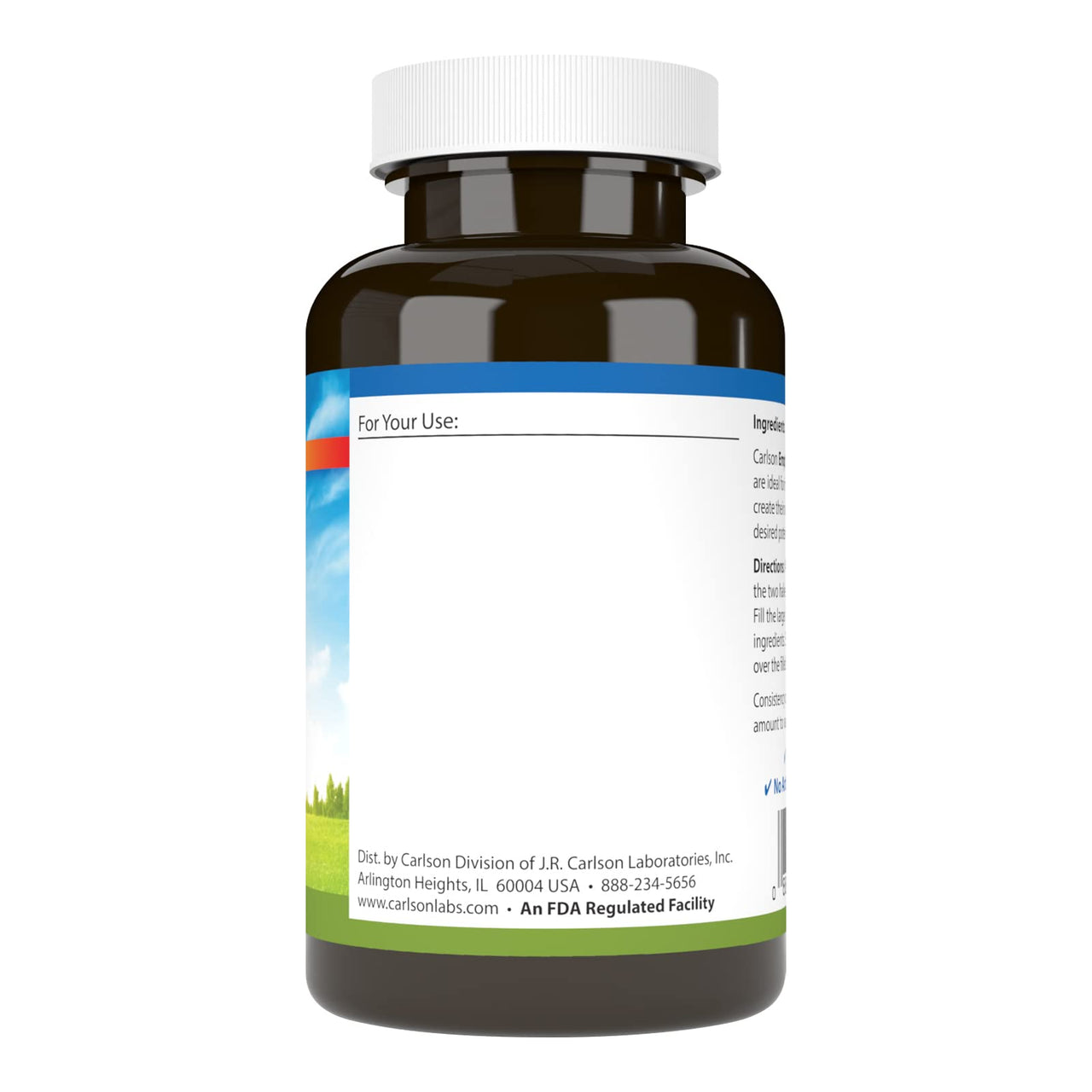 Carlson - Empty Gelatin #2 Capsules, Size #2, Empty Gelatin Capsules, Easy to Separate & Fill, Empty Capsules, Gel Caps, 200 Capsules