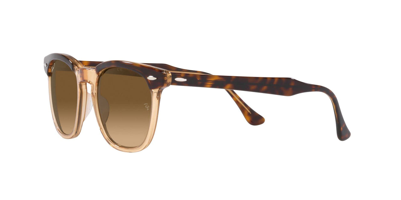 Ray-Ban RB2298 Hawkeye Square Sunglasses, Havana On Transparent Brown/Brown Gradient Polarized, 50 mm
