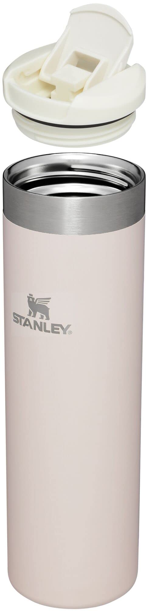 Stanley AeroLight Transit Bottle 20 oz | Locking Drink Through Lid | Leak Resistant Water Bottle or Coffee Travel Mug | Lightweight Insulated Stainless Steel | BPA-Free | Rose Quartz Glimmer