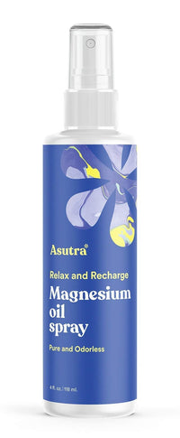 Thumbnail for ASUTRA Magnesium Oil Spray, 4 fl oz - Magnesium Spray for Leg Cramps, Pain Relief Derived from Zechstein Seabed