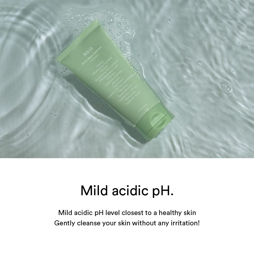 Abib Acne Foam Cleanser Heartleaf Foam 5.07 fl oz / 150 ml | Korean Mild Acidic Daily Face Wash for Acne-Prone Skin, Hydrating & Soothing with Panthenol B5, Deep Cleansing for Sensitive Skin, K-Beauty