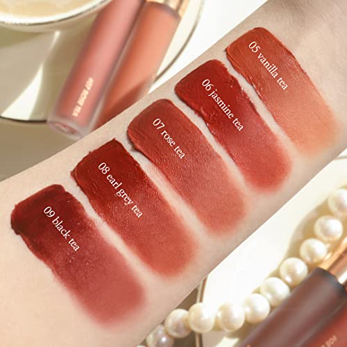 rom&nd MILK TEA VELVET TINT |MLBB|matte liquid lipstick| super stay matte ink| k-beauty|cosmetics|warm color,0.15oz (07 ROSE TEA)