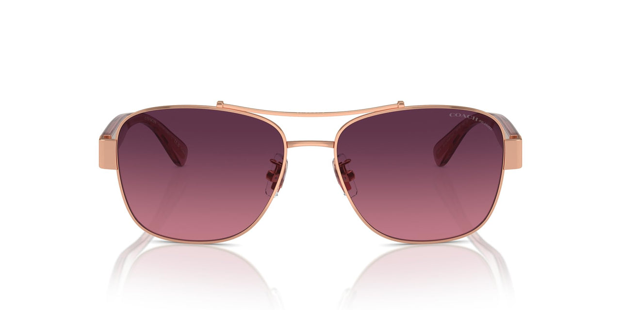 COACH Sunglasses HC 7161 9331F4 Cr617 Shiny Rose Gold Burgundy