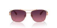 Thumbnail for COACH Sunglasses HC 7161 9331F4 Cr617 Shiny Rose Gold Burgundy
