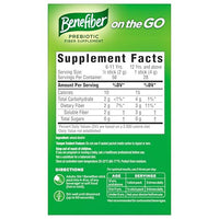 Thumbnail for Benefiber On The Go Prebiotic Fiber Supplement Powder for Digestive Health, Daily Fiber, Unflavored - 28 Sticks (3.92 Ounces)