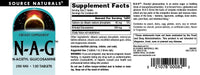 Thumbnail for Source Naturals N-A-G 250 mg N-Acetyl Glucosamine for Joint Support and Intestinal Lining - 120 Tablets
