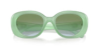 Thumbnail for COACH Women's HC8391U Sculpted C Hardware Universal Fit Oval Sunglasses, Milky Mint/Green Blue Gradient, 53 mm
