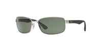 Thumbnail for Ray-Ban RB3478 Rectangular Sunglasses, Gunmetal/Green Polarized, 60 mm