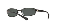 Thumbnail for Ray-Ban RB3364 Metal Rectangular Sunglasses, Black/Polarized Green, 62 mm