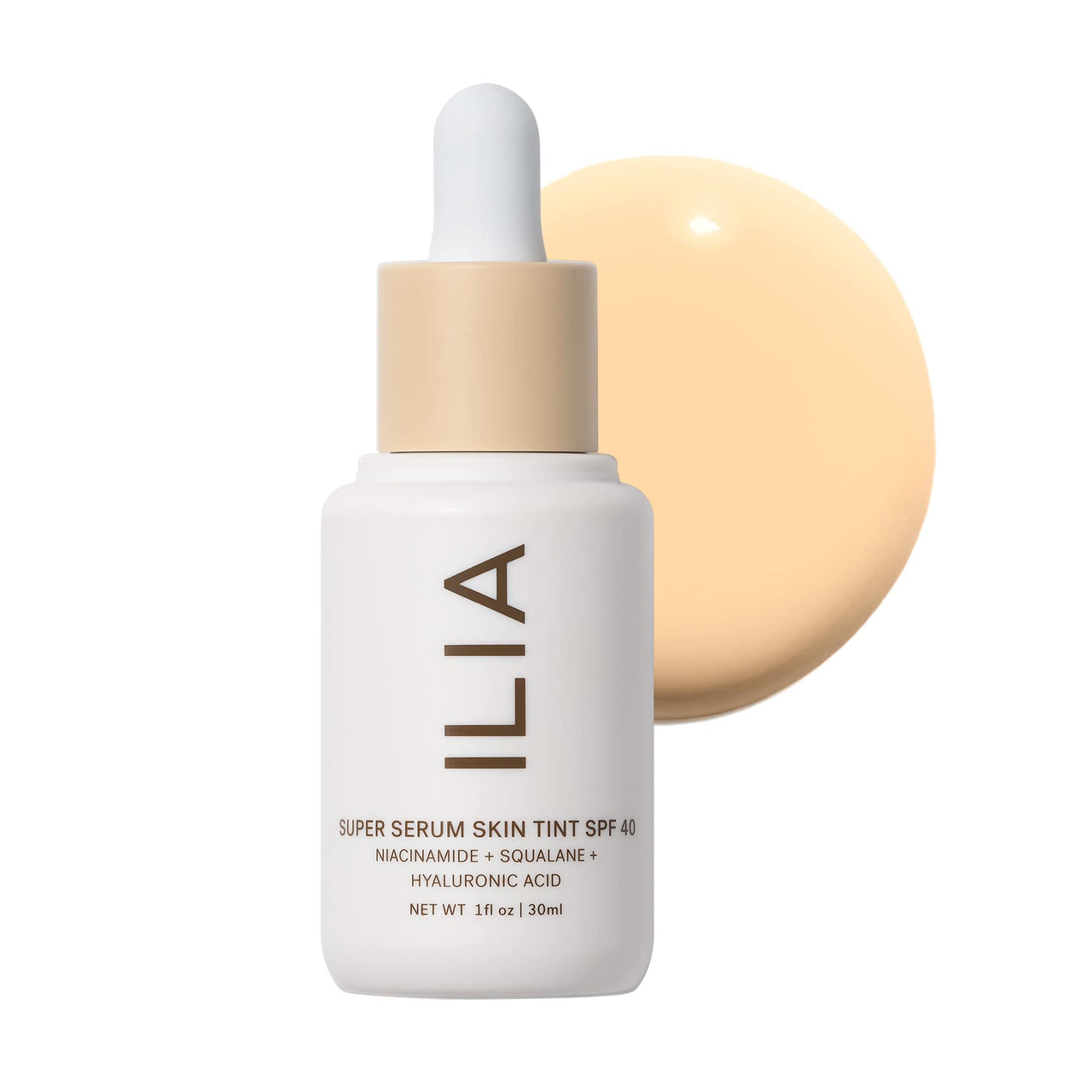 ILIA - Super Serum Skin Tint SPF 40 | Non-Comedogenic, Vegan, Lightweight to Help Against Blue Light, + Pollution while Hydrating, Smoothing, + Refining (Sombrio ST2.5, 1 fl oz | 30 ml)
