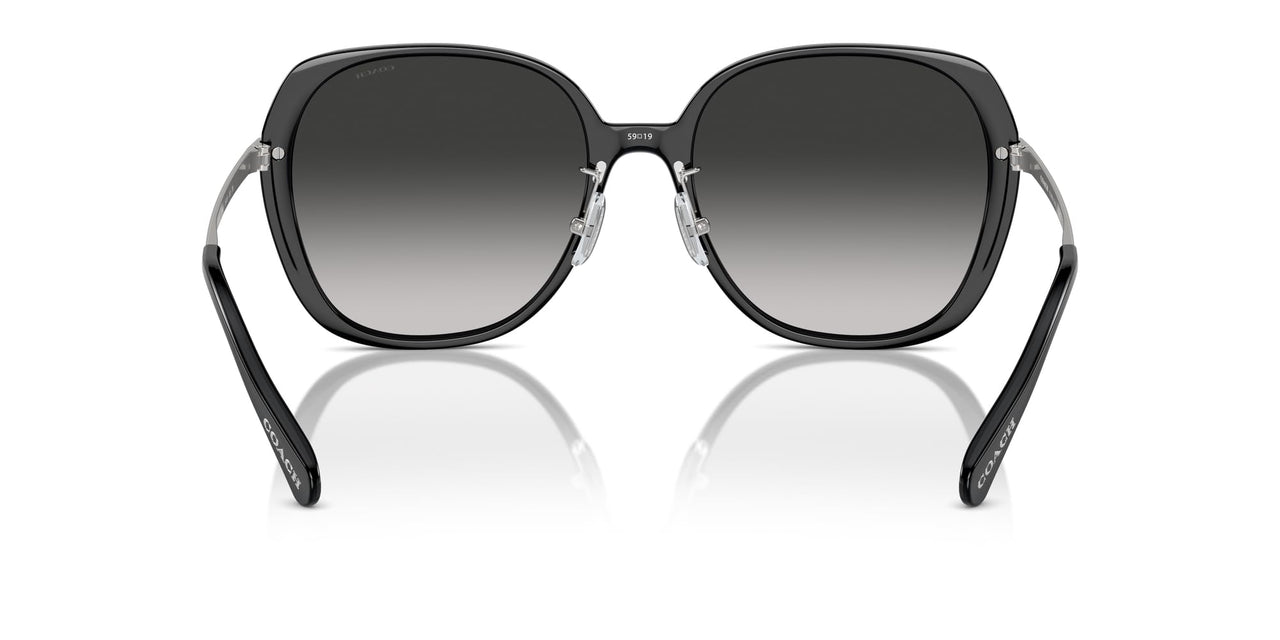 COACH HC8403D Sunglasses, Black/Grey Gradient, 59 mm