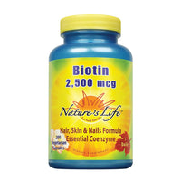 Thumbnail for Nature's Life Biotin 2500mcg | Healthy Hair, Skin, Nail & Metabolism Support | Non-GMO | 200 Vegetable Capsules