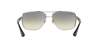 Thumbnail for Ray-Ban Men's RB3483 Metal Square Sunglasses, Silver/Grey Gradient, 60 mm