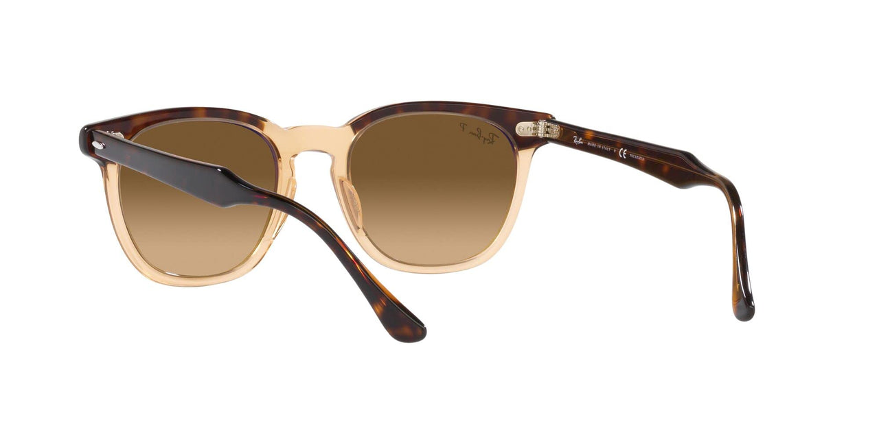 Ray-Ban Unisex RB2298 Hawkeye Square Sunglasses, Havana On Transparent Brown/Brown Gradient Polarized, 50 mm