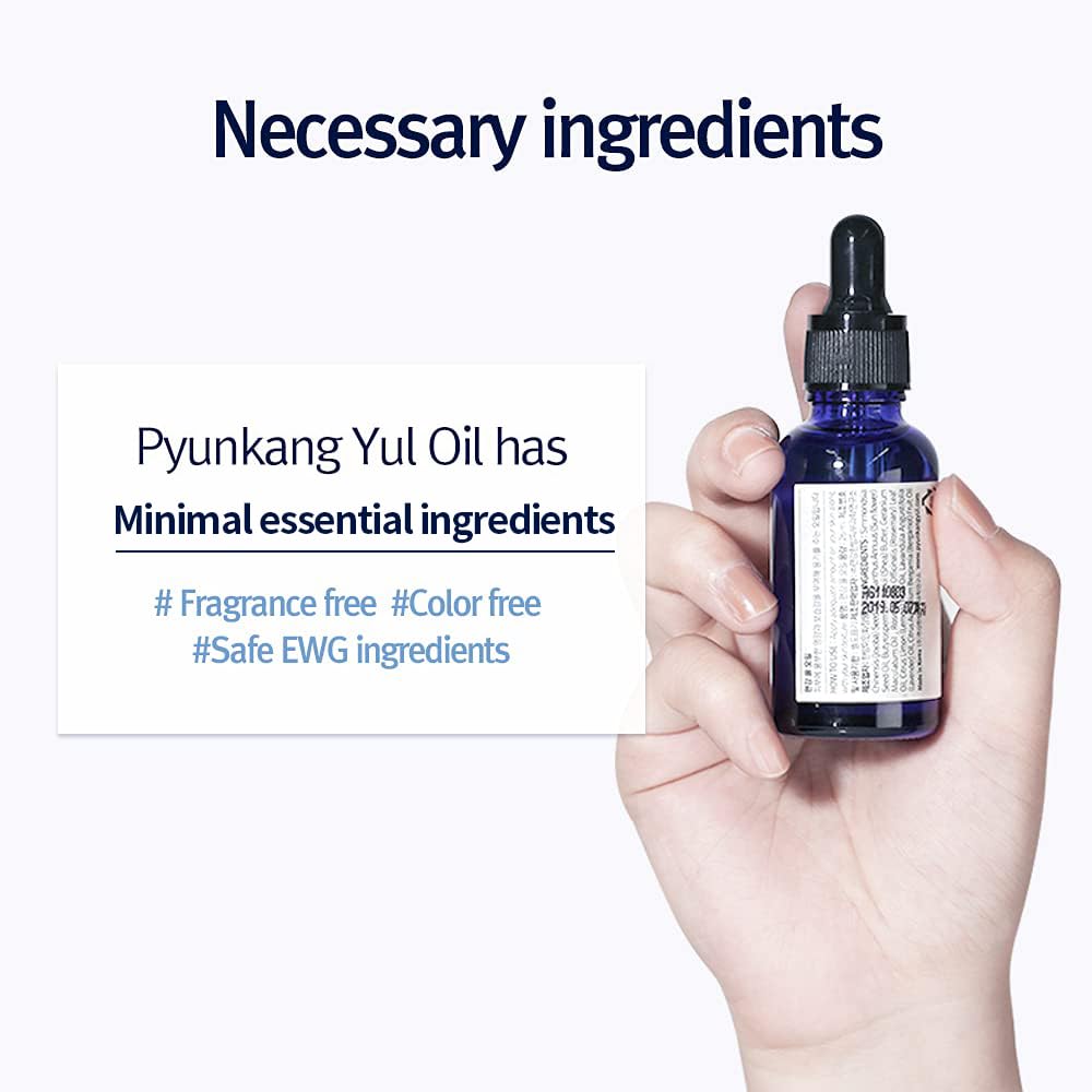 Pyunkang Yul PKY Facial Oil for All Skin Types - 100% Natural Vitamin E From Shea Butter, Pure Vitamin C from Lemon & Bergamot, Lavender & Rosemary Leaf Oil Calm Irritated Skin 0.9 Fl. Oz