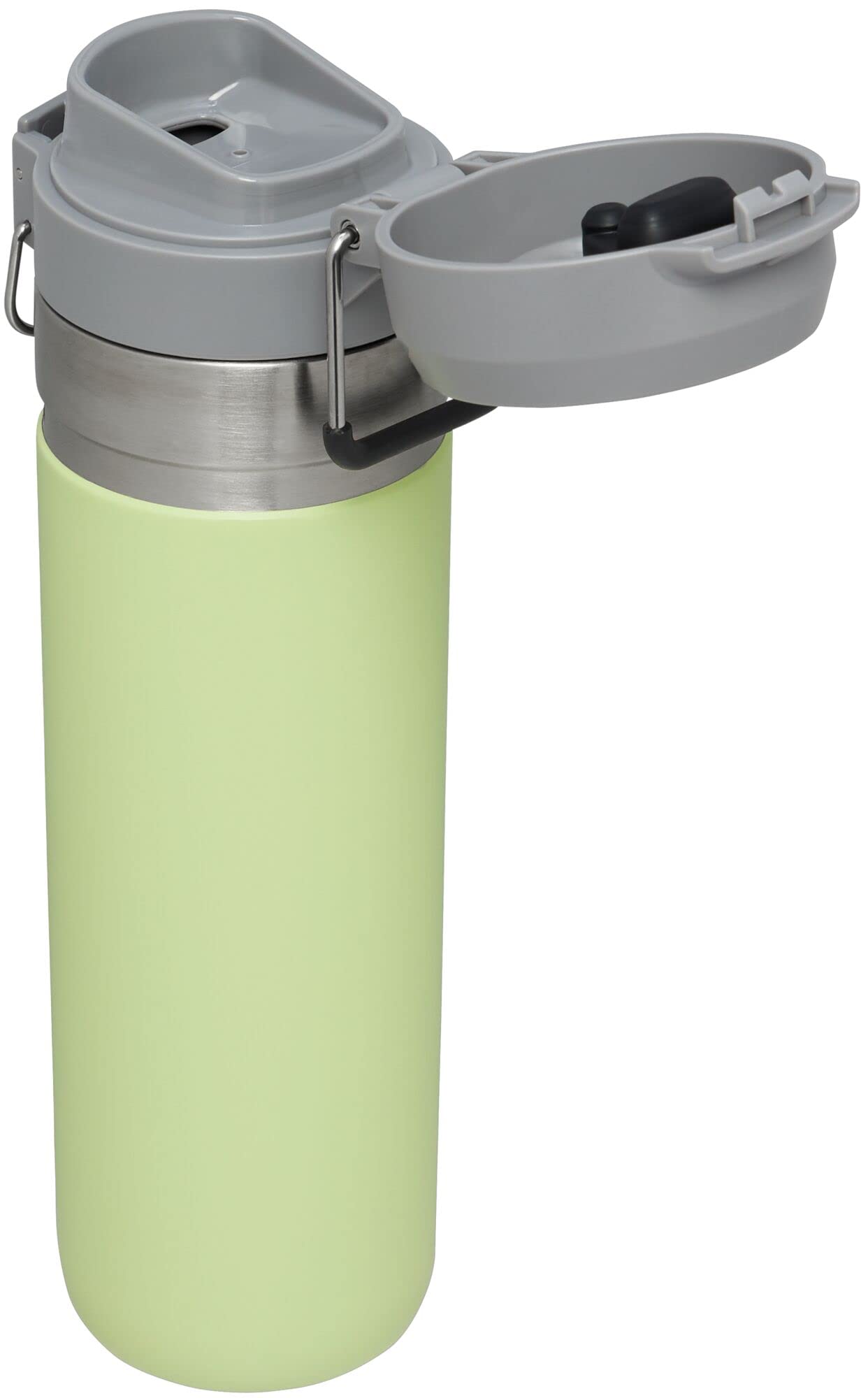 Stanley Quick Flip GO Water Bottle 24 oz | Push Button Lid | Leakproof and Packable for Travel and Sports | Insulated Stainless Steel | BPA-Free | Citron