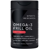 Thumbnail for Sports Research® Multivitamin Pack - Omega-3 Krill Oil 500mg w/Choline, Phospholipids & Astaxanthin and Vitamin K2 & Vegan D3 5000iu with Coconut MCT Oil - Non-GMO · Gluten Free