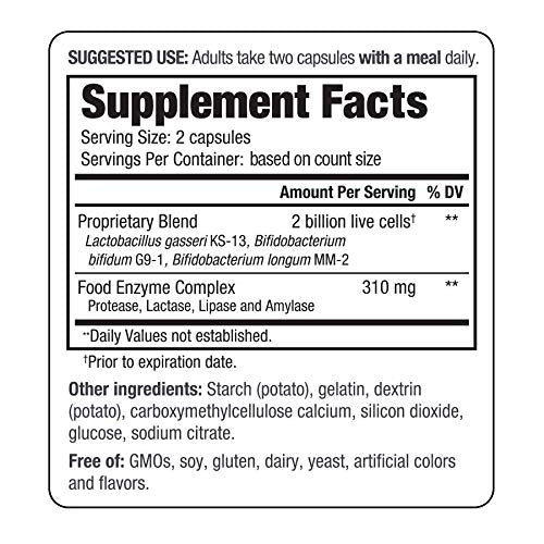 Kyolic Kyo-Dophilus Enzymes+ Probiotic, Nutrient Digestion and Gut Health*, 120 Capsules