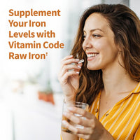 Thumbnail for Garden of Life Vitamin Code Raw Iron Supplement - 30 Vegan Capsules, 22mg Once Daily Iron, Vitamins C, B12, Folate, Fruit, Veggies & Probiotics, Iron Supplements for Women, Energy & Anemia Support