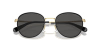 Thumbnail for COACH Sunglasses HC 7163 934687 Shiny Light Gold/Black Grey Solid Polyamide St