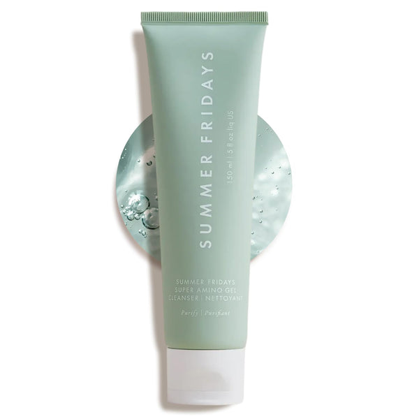 Summer Fridays Super Amino Gel Facial Cleanser - Gentle, pH-Balanced Face Wash + Makeup Remover - Helps Calm Irritation, Hydrate + Nourish Skin - Effortless Skin Care Gifts (5 Fl Oz)