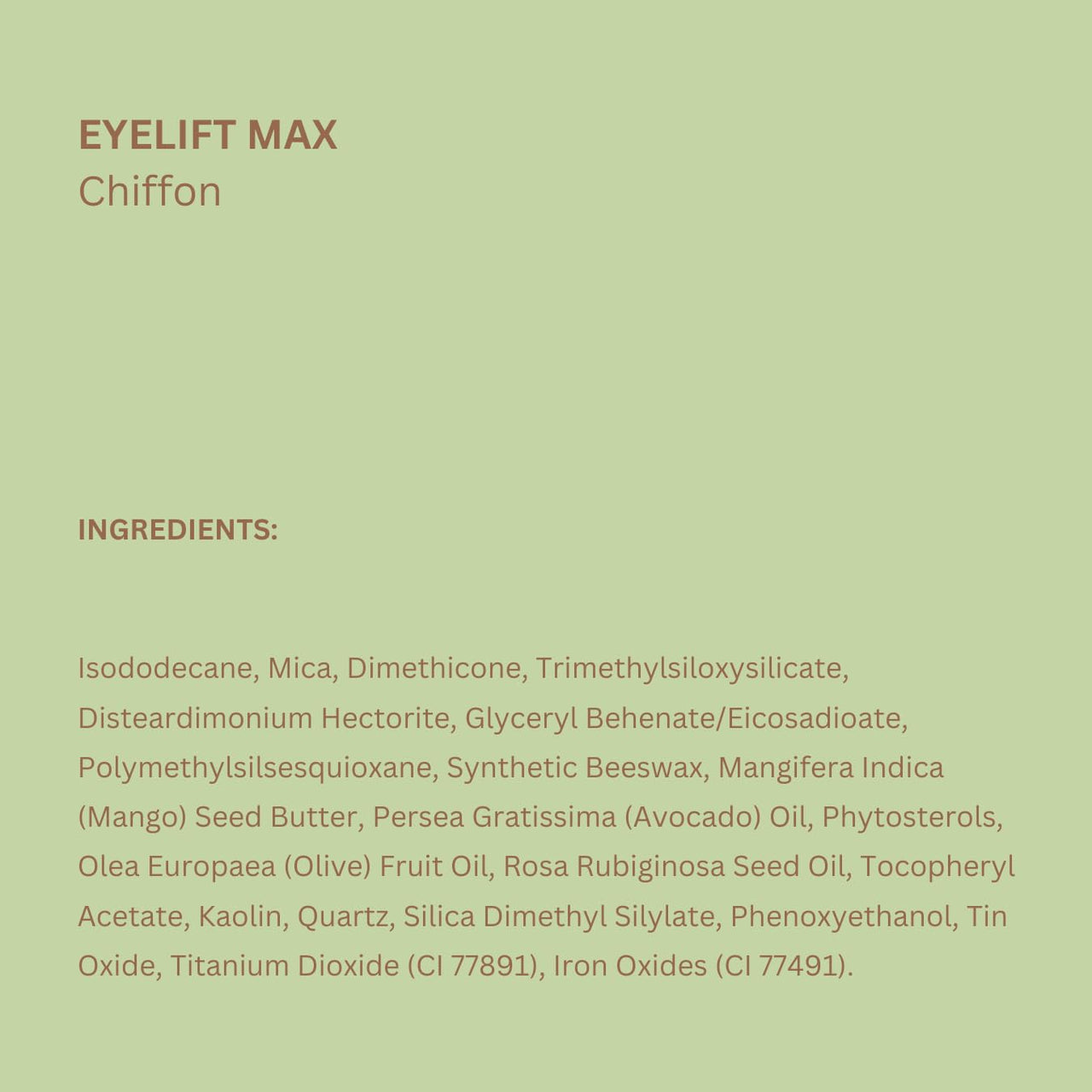 Pixi EyeLift Max Liquid EyeShadow | Long-Wearing, Crease-Free Color | Luminous & Soft-Focus Finish | With Avocado, Rosehip & Mango Seeds Extracts | Chiffon | 0.12 oz/3.4 g