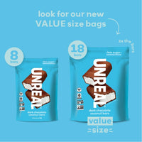 Thumbnail for UNREAL Dark Chocolate Coconut Bars (3 Value Size Bags) | Vegan, 3g Sugar, & 3 Simple Ingredients | Non-GMO, Gluten Free, & Fair Trade | 9.5oz each