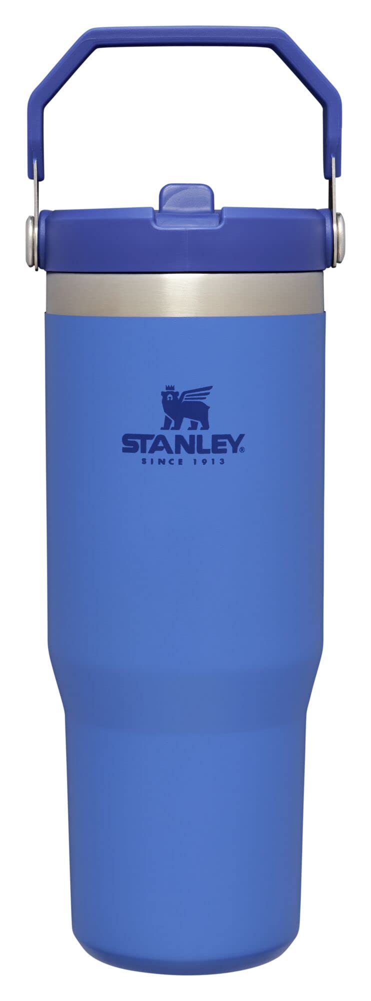 Stanley IceFlow Flip Straw Tumbler with Handle 30 oz | Twist On Lid and Flip Up Straw | Leak Resistant Water Bottle | Insulated Stainless Steel |BPA-Free | Iris