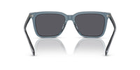 Thumbnail for Coach HC8385U Universal Fit Sunglasses, Transparent Blue/Blue Solid, 54 mm