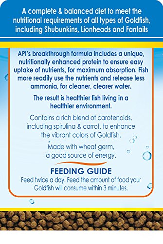 API GOLDFISH PELLETS Fish Food 4-Ounce Container, Medium, Model:833B