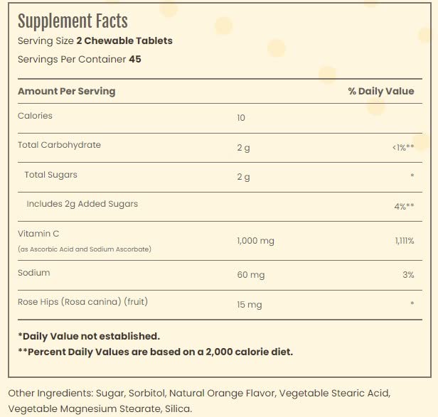 Sundance Vitamin C 1000 mg - 90 Coated Caplets, Pack of 2